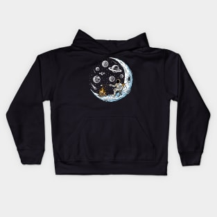 Astronaut on the moon Kids Hoodie